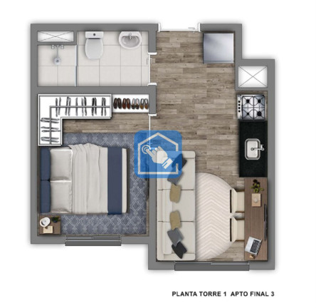 Apartamento com 1 Quarto à Venda, 24 m² em Vila Santa Catarina - São Paulo