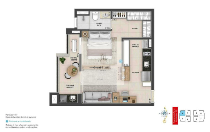 Imagem Apartamento com 1 Quarto à Venda, 47 m² em Edifício Mandarim Patriani - Sorocaba Imagem Apartamento com 1 Quarto à Venda, 47 m² em Edifício Mandarim Patriani - Sorocaba
