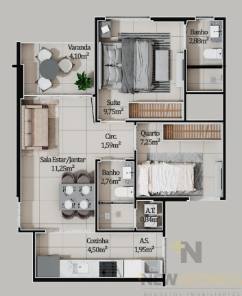Imagem Apartamento com 2 Quartos à Venda, 54 m² em Praia De Itaparica - Vila Velha Imagem Apartamento com 2 Quartos à Venda, 54 m² em Praia De Itaparica - Vila Velha