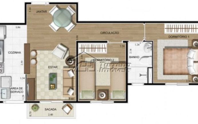 Imagem Apartamento com 2 Quartos à Venda, 50 m² em Parque Residencial Flamboyant  - São José Dos Campos