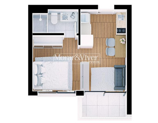 Imagem Apartamento com 2 Quartos à Venda, 40 m² em Portão - Curitiba
