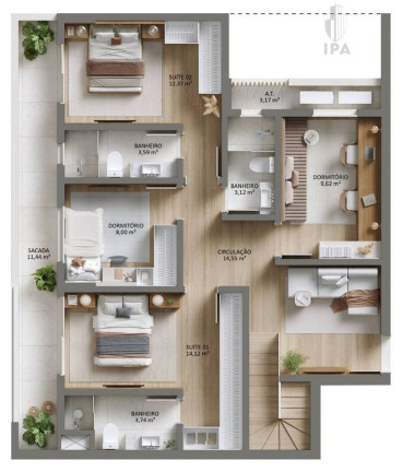 Imagem Apartamento com 3 Quartos à Venda, 74 m² em Vila Operária - Itajaí Imagem Apartamento com 3 Quartos à Venda, 74 m² em Vila Operária - Itajaí