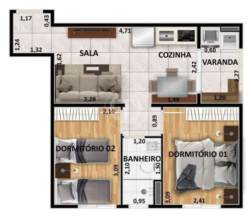 Imagem Apartamento com 2 Quartos à Venda, 38 m² em Vila Parque Jabaquara - São Paulo