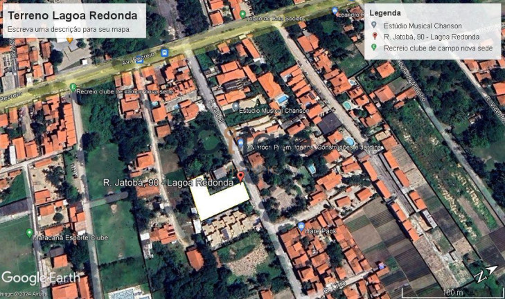 Terreno à Venda, 2.220 m² em Lagoa Redonda - Fortaleza