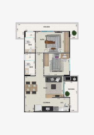 Imagem Apartamento com 1 Quarto à Venda, 40 m² em Guilhermina - Praia Grande Imagem Apartamento com 1 Quarto à Venda, 40 m² em Guilhermina - Praia Grande