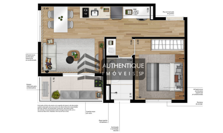 Imagem Apartamento com 1 Quarto à Venda, 36 m² em Moema - São Paulo