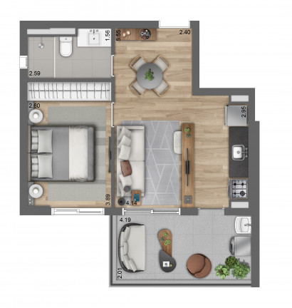 Imagem Apartamento com 2 Quartos à Venda, 52 m² em Pinheiros - São Paulo Imagem Apartamento com 2 Quartos à Venda, 52 m² em Pinheiros - São Paulo