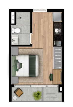 Imagem Apartamento com 1 Quarto à Venda, 28 m² em Moema - São Paulo
