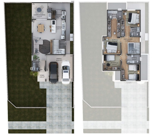 Imagem Casa com 3 Quartos à Venda, 121 m² em Xaxim - Curitiba