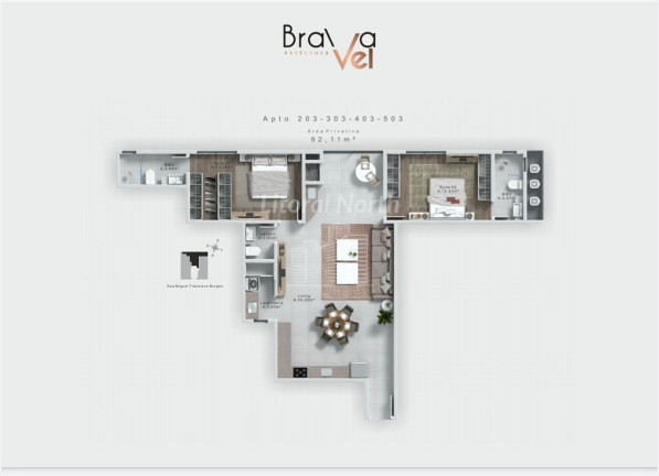 Imagem Apartamento com 2 Quartos à Venda, 109 m² em Praia Brava - Itajaí Imagem Apartamento com 2 Quartos à Venda, 109 m² em Praia Brava - Itajaí