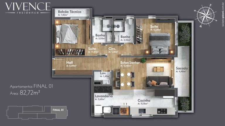 Imagem Apartamento com 1 Quarto à Venda, 48 m² em Centro - Canela