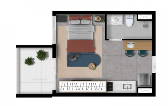 Imagem Studio com 1 Quarto à Venda, 27 m² em Vila Clementino - São Paulo