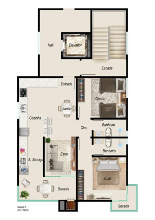 Imagem Apartamento com 2 Quartos à Venda, 71 m² em Jardim Lancaster - Foz Do Iguaçu