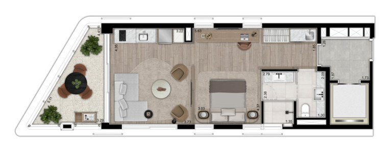 Imagem Cobertura com 1 Quarto à Venda, 116 m² em Alto De Pinheiros - São Paulo