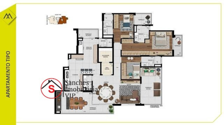 Imagem Apartamento com 3 Quartos à Venda, 156 m² em Campestre - Santo André