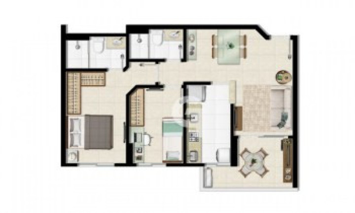 Imagem Apartamento com 2 Quartos à Venda, 56 m² em Luiz Anselmo - Salvador