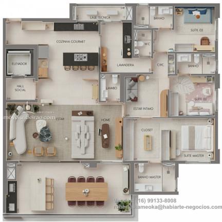 Imagem Apartamento com 3 Quartos à Venda, 202 m² em Jardim Ilhas Do Sul - Ribeirão Preto Imagem Apartamento com 3 Quartos à Venda, 202 m² em Jardim Ilhas Do Sul - Ribeirão Preto