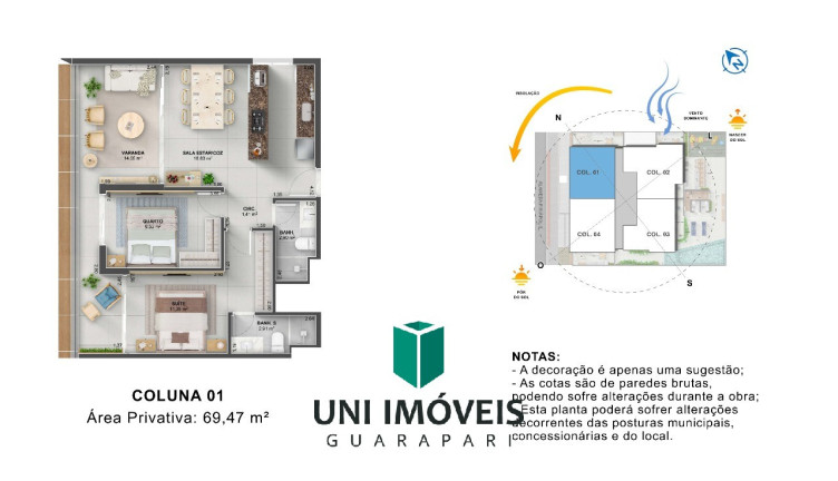 Imagem Apartamento com 2 Quartos à Venda, 79 m² em Enseada Azul - Guarapari