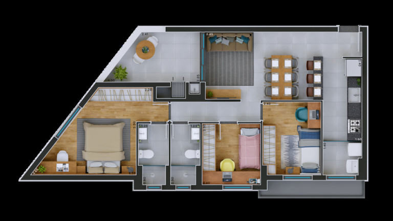 Imagem Apartamento com 2 Quartos à Venda, 56 m² em Tarumã - Curitiba