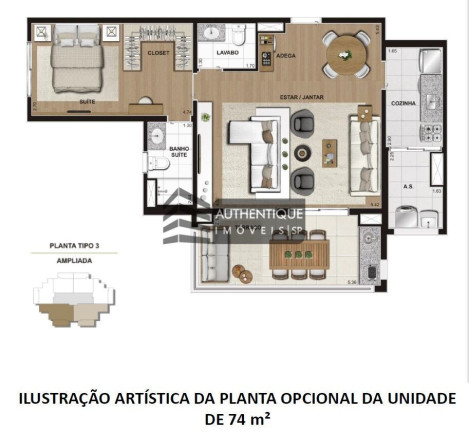 Imagem Apartamento com 2 Quartos à Venda, 74 m² em Tatuapé - São Paulo