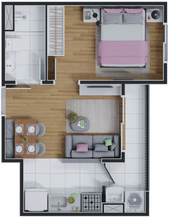 Imagem Imóvel com 1 Quarto à Venda, 29 m² em Jaguaribe - Osasco