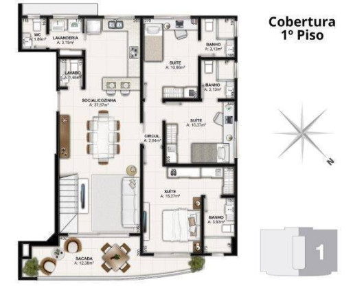 Imagem Apartamento com 2 Quartos à Venda, 122 m² em Centro - Florianópolis Imagem Apartamento com 2 Quartos à Venda, 122 m² em Centro - Florianópolis