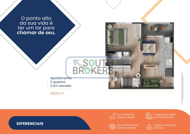 Imagem Apartamento com 2 Quartos à Venda, 35 m² em Restinga Seca - Almirante Tamandaré Imagem Apartamento com 2 Quartos à Venda, 35 m² em Restinga Seca - Almirante Tamandaré