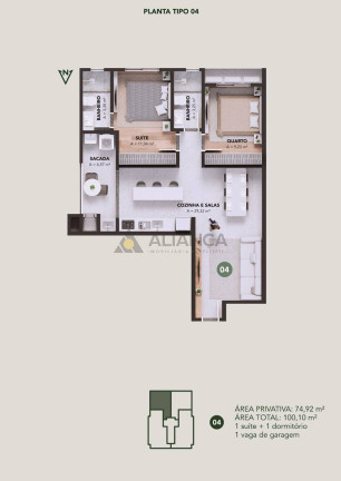 Imagem Apartamento com 3 Quartos à Venda, 74 m² em Centro - Navegantes