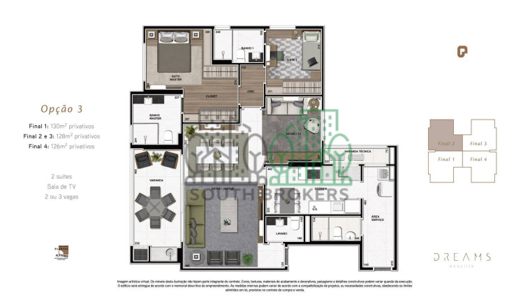 Imagem Apartamento com 3 Quartos à Venda, 126 m² em Ecoville - Curitiba Imagem Apartamento com 3 Quartos à Venda, 126 m² em Ecoville - Curitiba