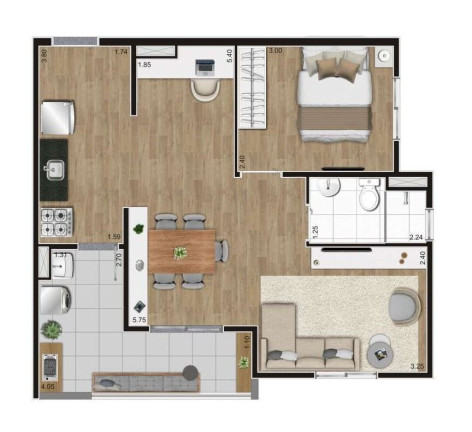 Imagem Apartamento com 2 Quartos à Venda, 39 m² em Santo Amaro - São Paulo Imagem Apartamento com 2 Quartos à Venda, 39 m² em Santo Amaro - São Paulo