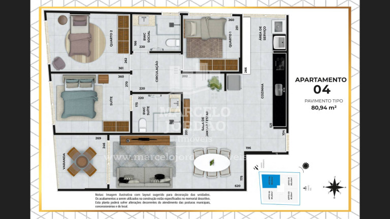 Imagem Apartamento com 3 Quartos à Venda, 85 m² em Balneário De Iriri - Anchieta