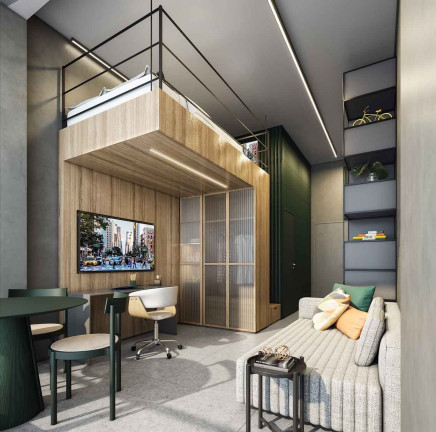 Kitnet com 1 Quarto à Venda, 28 m² em Moema - São Paulo