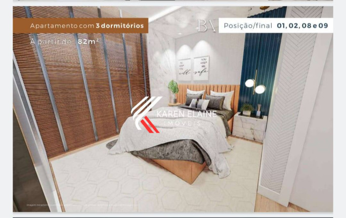 Imagem Apartamento com 3 Quartos à Venda, 82 m² em Barreiros - São José