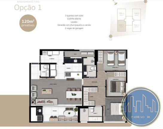 Imagem Apartamento com 3 Quartos à Venda, 120 m² em Ecoville - Curitiba Imagem Apartamento com 3 Quartos à Venda, 120 m² em Ecoville - Curitiba