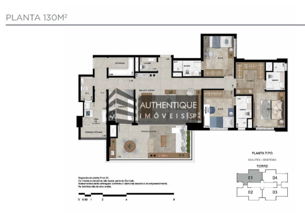 Imagem Apartamento com 3 Quartos à Venda, 133 m² em Brooklin - São Paulo