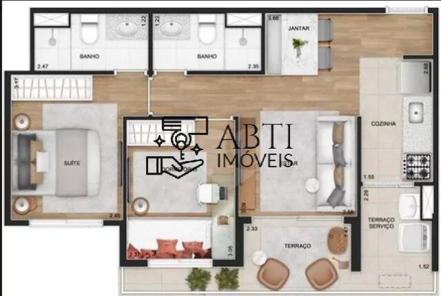 Imagem Apartamento com 2 Quartos à Venda, 55 m² em Vila Dom Pedro I - São Paulo