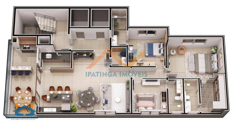 Imagem Apartamento com 3 Quartos à Venda, 150 m² em Cidade Nobre - Ipatinga