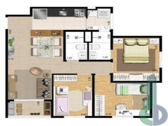 Imagem Apartamento com 3 Quartos à Venda, 66 m² em Vila Metalúrgica - Santo André Imagem Apartamento com 3 Quartos à Venda, 66 m² em Vila Metalúrgica - Santo André