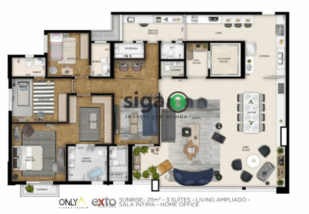 Imagem Apartamento com 4 Quartos à Venda, 211 m² em Real Parque - São Paulo