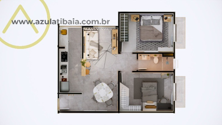 Imagem Apartamento com 2 Quartos à Venda, 55 m² em Jardim Imperial - Atibaia Imagem Apartamento com 2 Quartos à Venda, 55 m² em Jardim Imperial - Atibaia