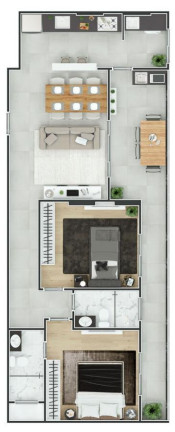 Imagem Apartamento com 2 Quartos à Venda, 84 m² em Canto Do Forte - Praia Grande