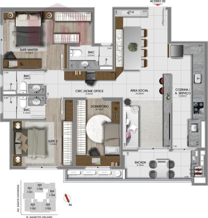 Imagem Imóvel com 2 Quartos à Venda, 79 m² Imagem Imóvel com 2 Quartos à Venda, 79 m²