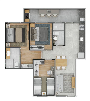 Casa com 3 Quartos à Venda, 65 m² em Guilhermina - Praia Grande