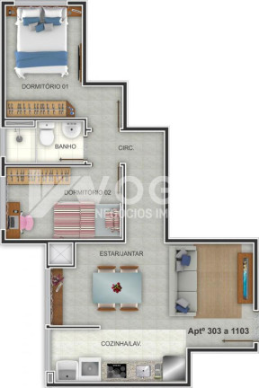 Imagem Apartamento com 2 Quartos à Venda, 85 m² em Centro - Novo Hamburgo Imagem Apartamento com 2 Quartos à Venda, 85 m² em Centro - Novo Hamburgo