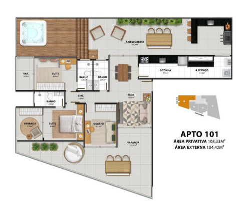 Imagem Apartamento com 3 Quartos à Venda, 108 m² em Praia Do Morro - Guarapari