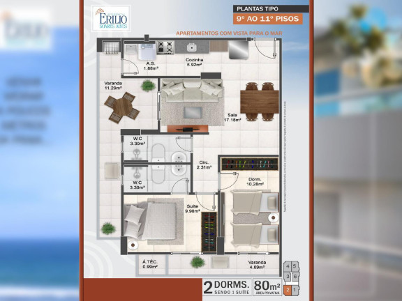 Imagem Imóvel com 2 Quartos à Venda, 73 m² em Maracanã - Praia Grande