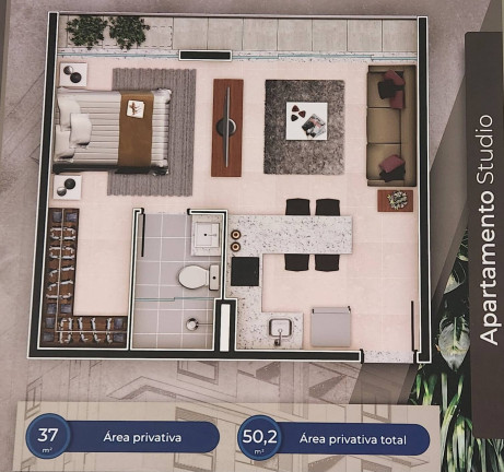Apartamento com 2 Quartos à Venda, 54 m² em Alvinópolis - Atibaia