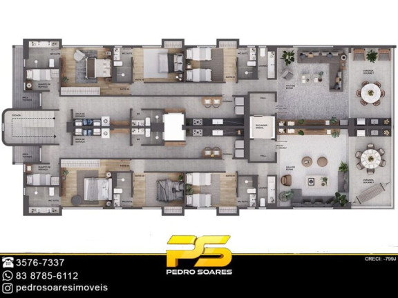 Imagem Apartamento com 3 Quartos à Venda, 175 m² em Portal Do Poço - Cabedelo Imagem Apartamento com 3 Quartos à Venda, 175 m² em Portal Do Poço - Cabedelo