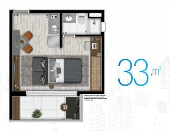 Imagem Apartamento com 2 Quartos à Venda, 55 m² em Centro - São Paulo Imagem Apartamento com 2 Quartos à Venda, 55 m² em Centro - São Paulo