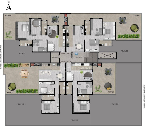Imagem Apartamento com 2 Quartos à Venda, 73 m² em Santa Catarina - Caxias Do Sul